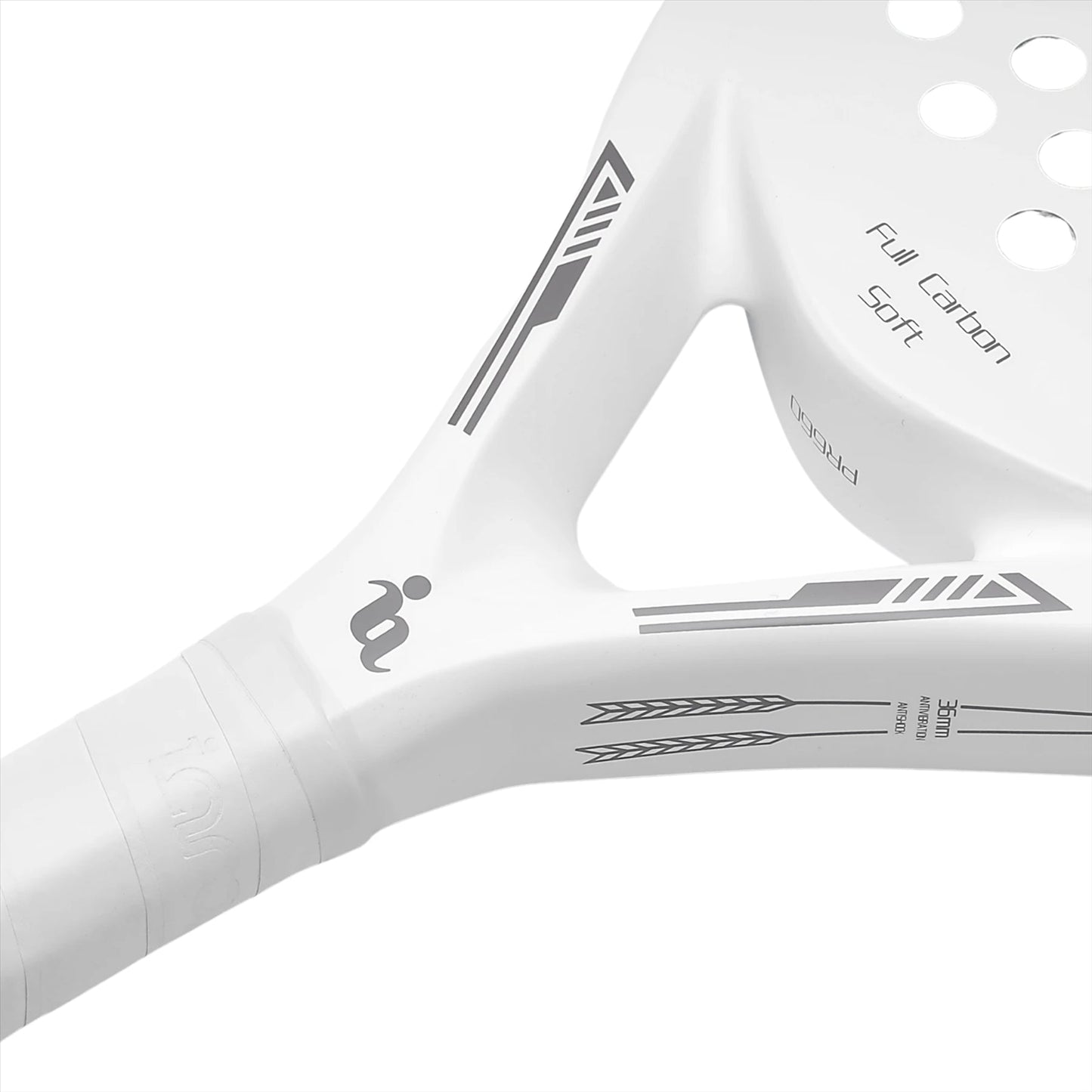 Ianoni PR660 Carbon Fibre PADEL RACKET - White